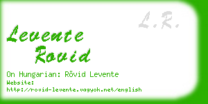 levente rovid business card